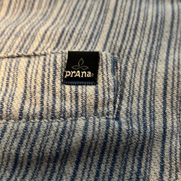 Blue Prana Hoodie Sweatshirt Medium Blue and White Stripes - Picture 4 of 4